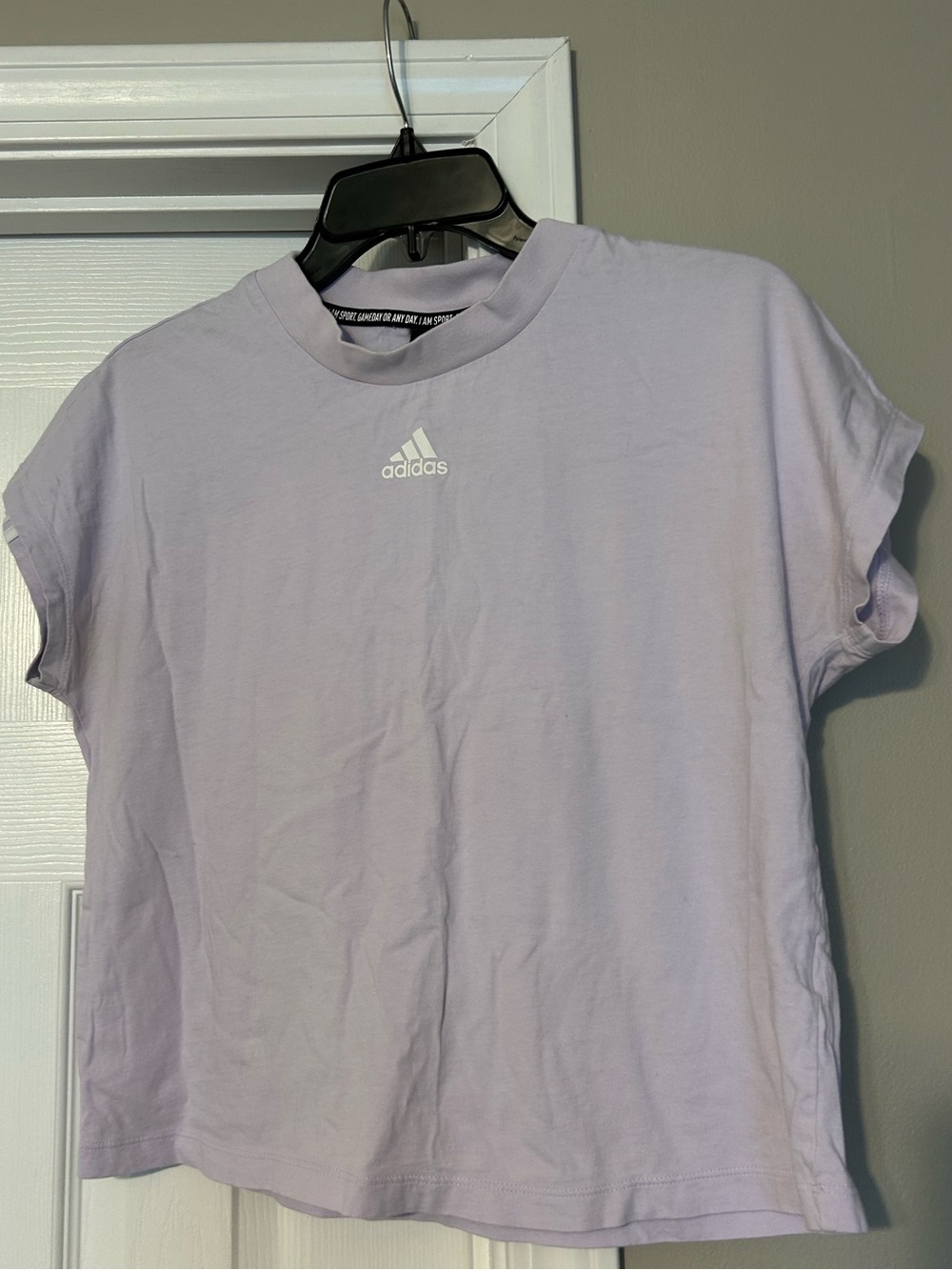 Adidas lavender crop shirt - Small